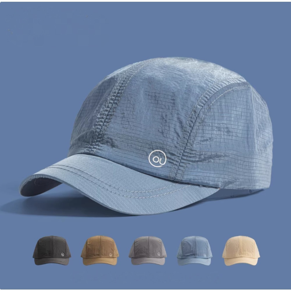 Aquatic Sports Hat - Letter Embroidered Short Brim Baseball Cap,