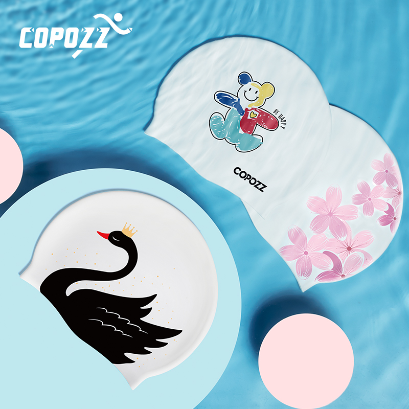 Aquatic Sports Hat - COPOZZ Women Men Silicone Swim Pool